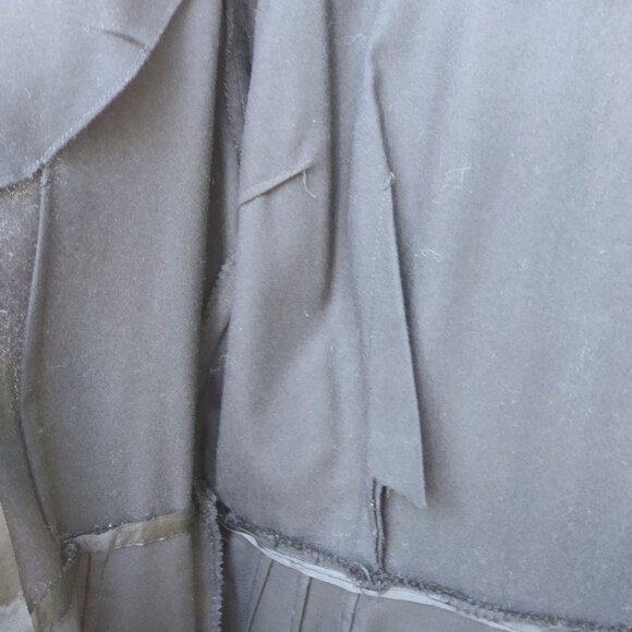 Vintage Black Dress with Fur Cuffs 38.25"B 50s 60s Retro Glamor Wide Neckline - Picture 13 of 16